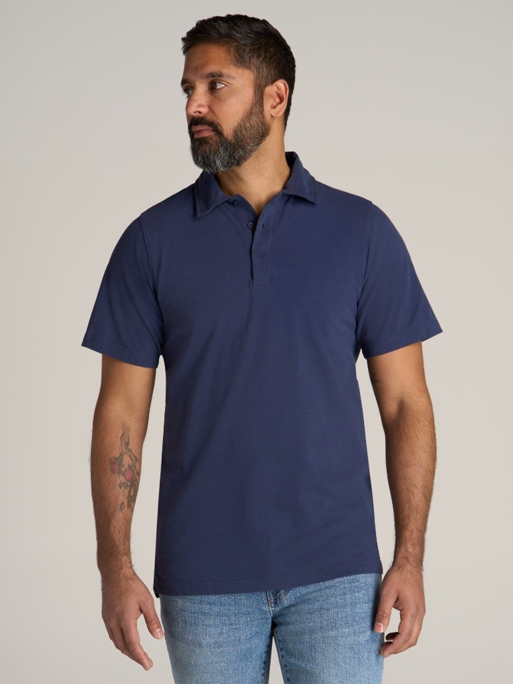 American Tall Ultra Soft Short Sleeve Cotton Polo for Tall Men